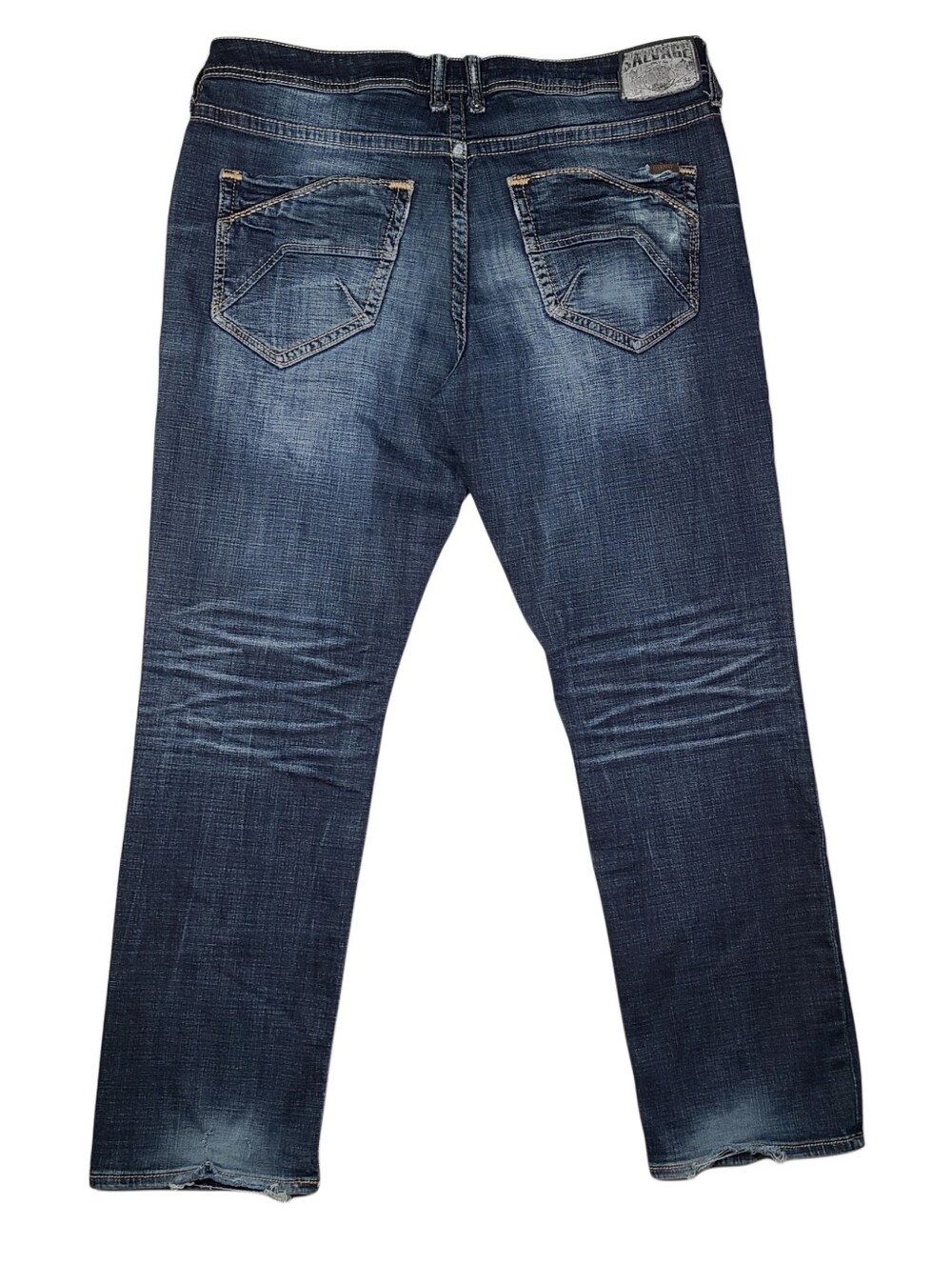 Buckle Salvage Anarchy Straight 38 Fits 40x32 Denim Jeans Men Moto Biker Y2K